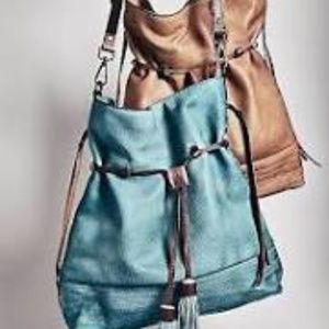 Free People Gramercy Washed Hobo 1 Tan 1 Sage